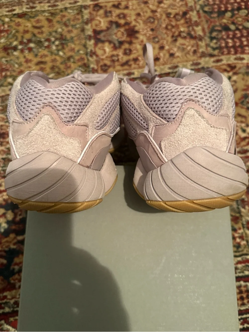 adidas Yeezy 500 Soft Vision - Men’s Light Pink Mesh & Suede Low-Top Sneakers
